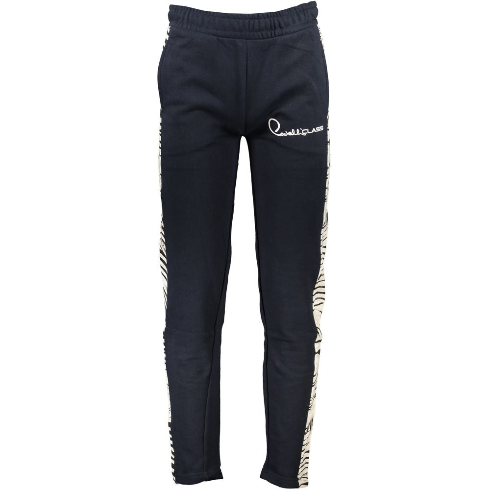 Cavalli Class Blue Cotton Trousers