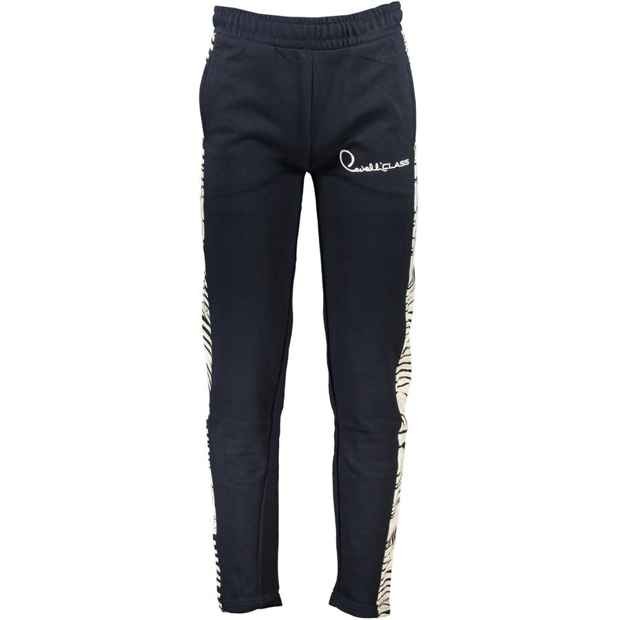 Cavalli Class Blue Cotton Trousers