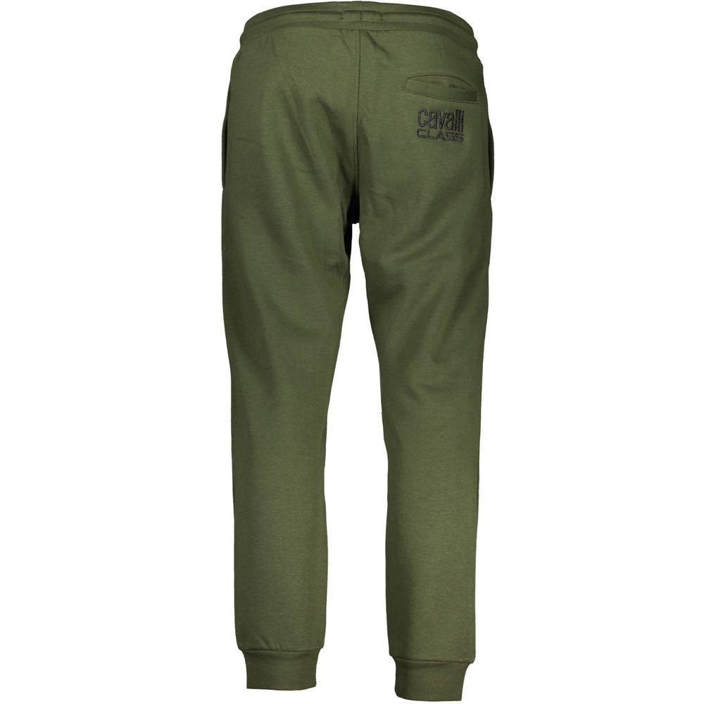 Cavalli Class Green Cotton Trousers