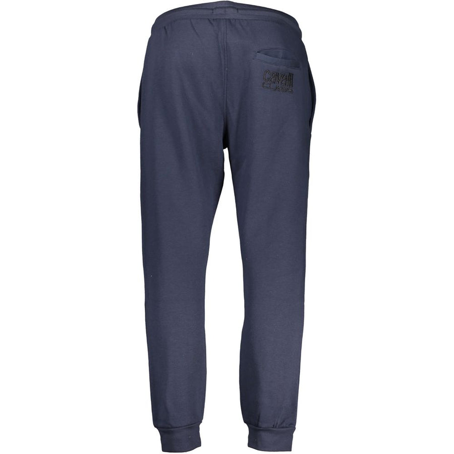 Cavalli Class Blue Cotton Trousers