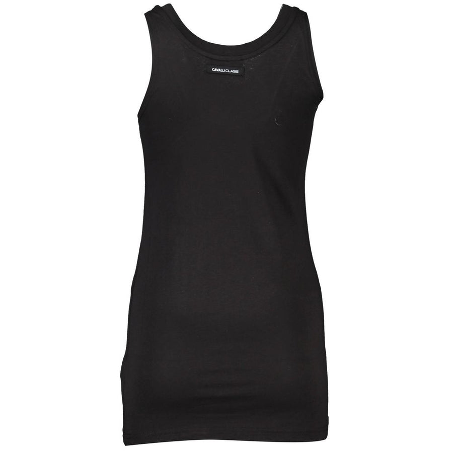 Cavalli Class Women's Black Cotton Tank Top
