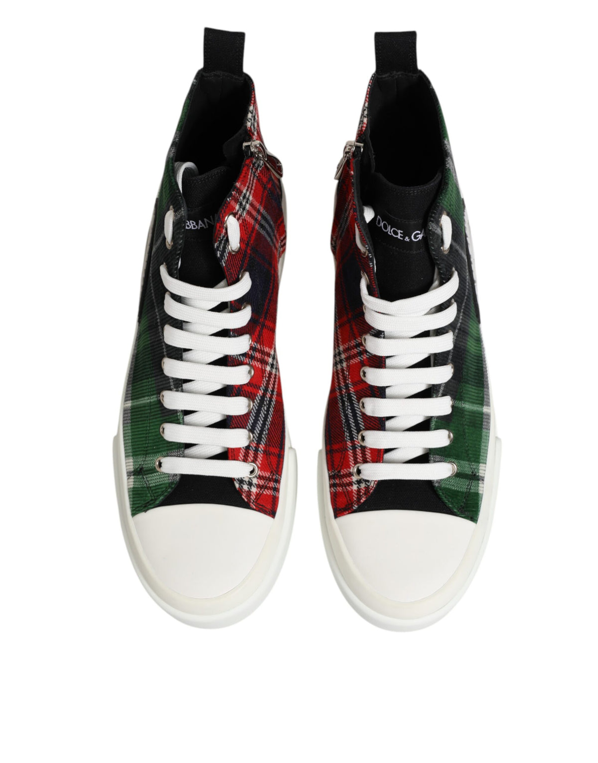 Dolce & Gabbana Multicolor Cotton High Top Men's Sneakers Shoes