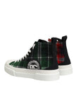 Dolce & Gabbana Multicolor Baumwolle High Top Männer Turnschuhe Schuhe