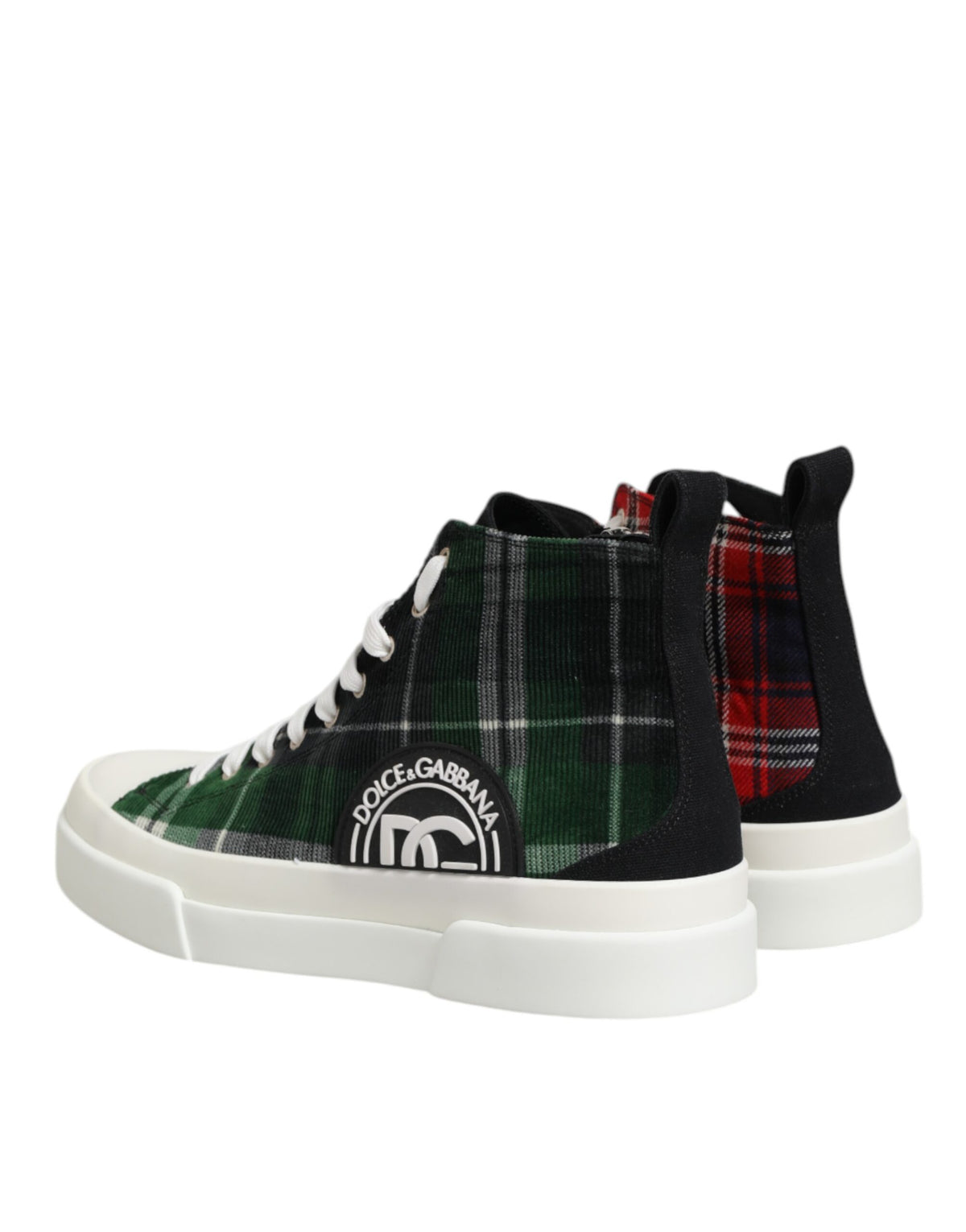 Dolce & Gabbana Multicolor Cotton High Top Men's Sneakers Shoes
