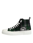 Dolce & Gabbana Multicolor Baumwolle High Top Männer Turnschuhe Schuhe