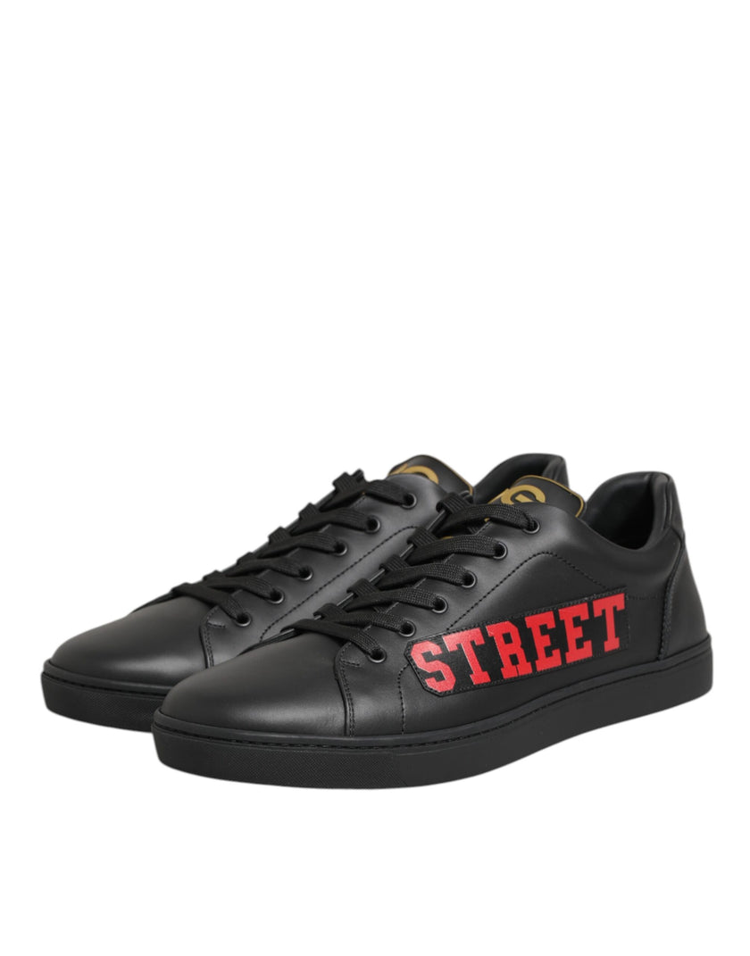 Dolce & Gabbana Schwarze Street Life Low Top Herren-Sneaker