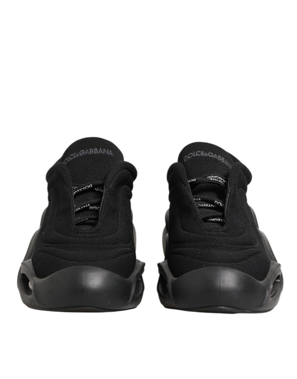Dolce & Gabbana Black Lace Up Wave Low Top Men's Sneaker Shoes