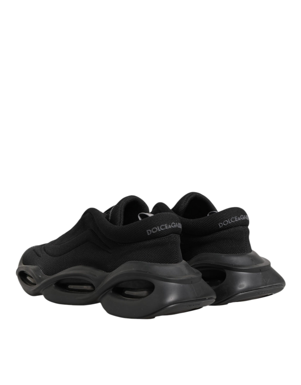 Dolce & Gabbana Black Lace Up Wave Low Top Men's Sneaker Shoes
