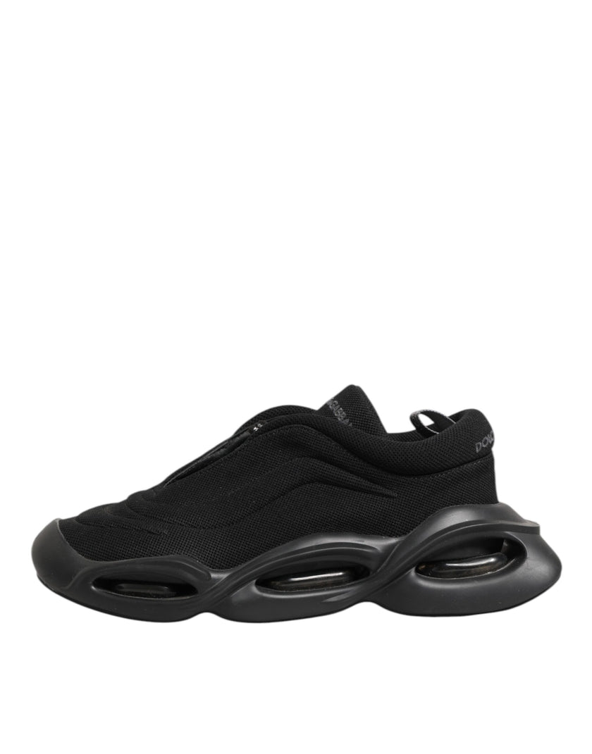 Dolce & Gabbana Schwarz Lace Up Wave Low Top Männer Sneaker Schuhe