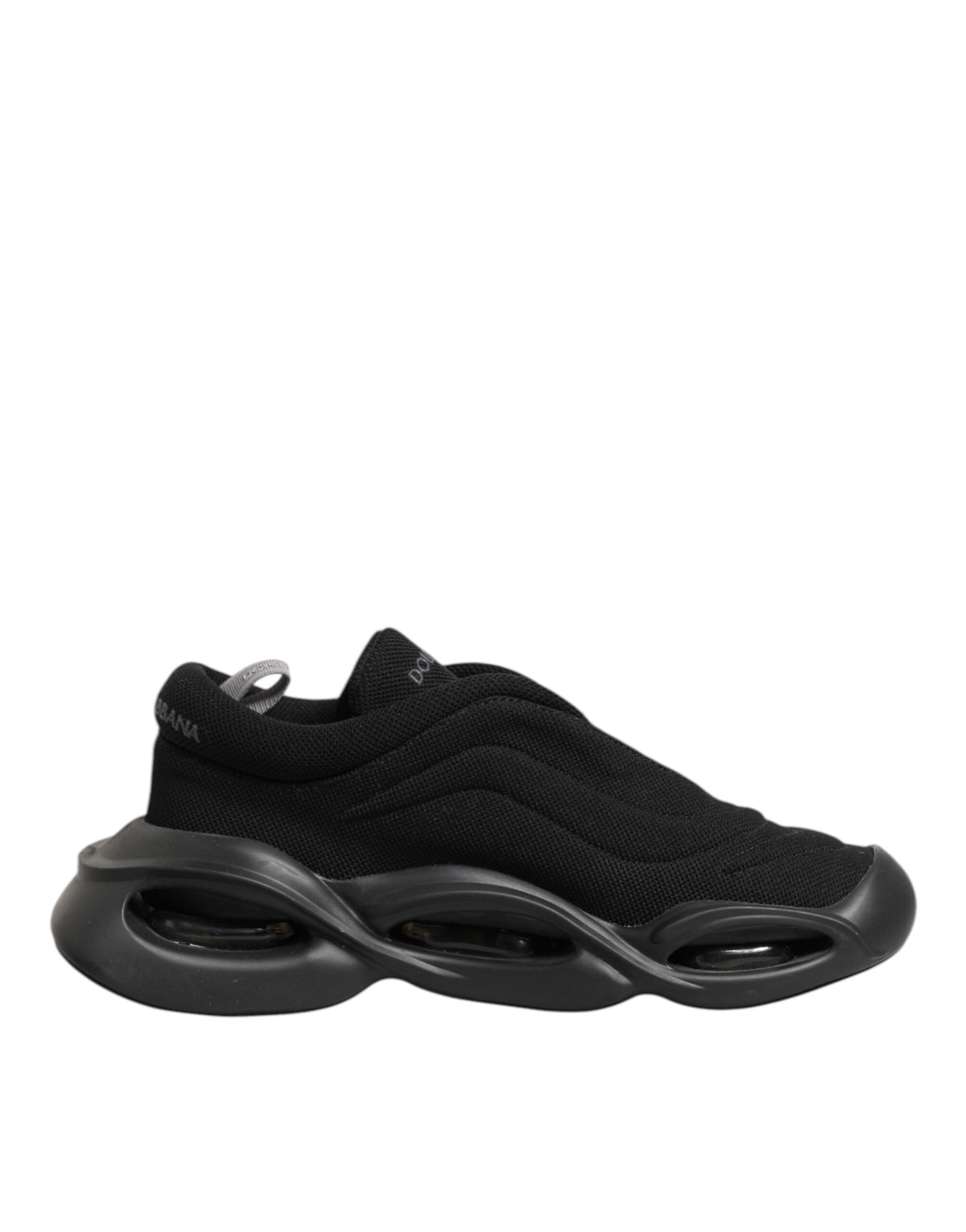 Dolce & Gabbana Black Lace Up Wave Low Top Men's Sneaker Shoes