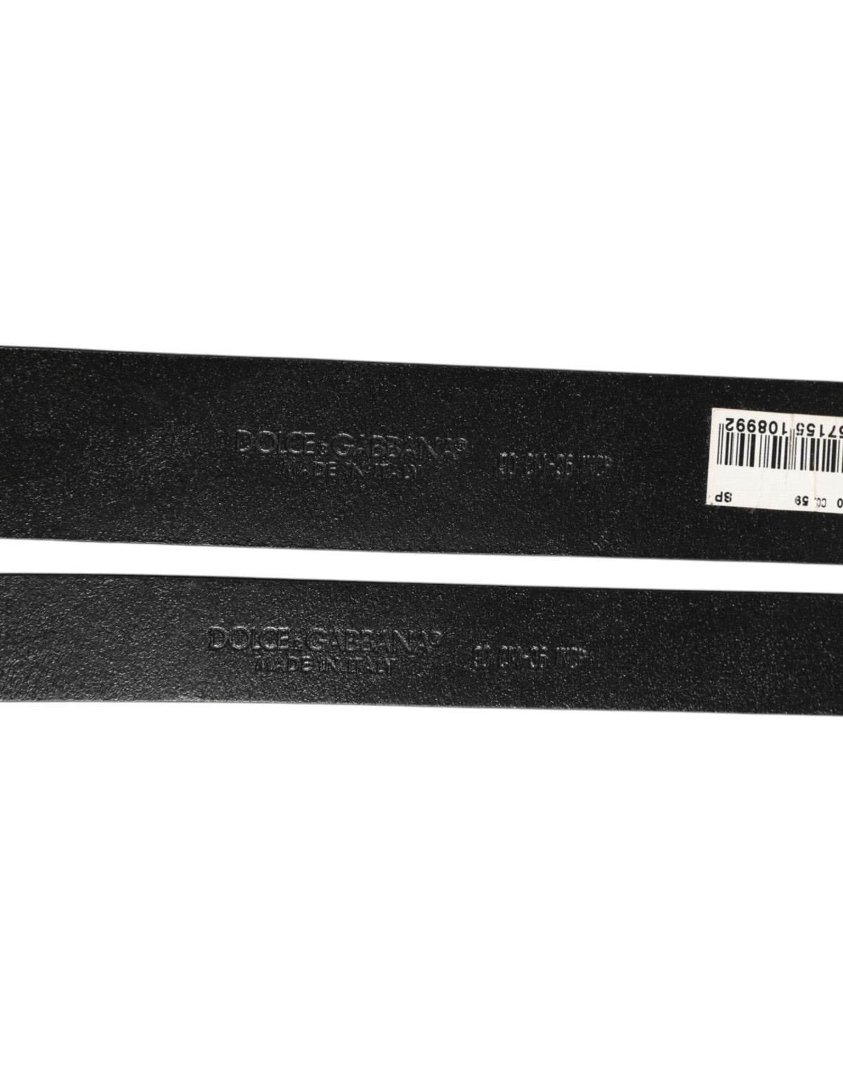 Dolce & Gabbana Black Leather Double Strap Belt with Silver Buckle