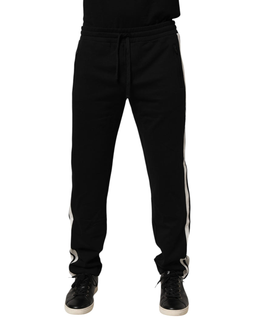 Dolce & Gabbana Schwarze Baumwoll-Jogginghose