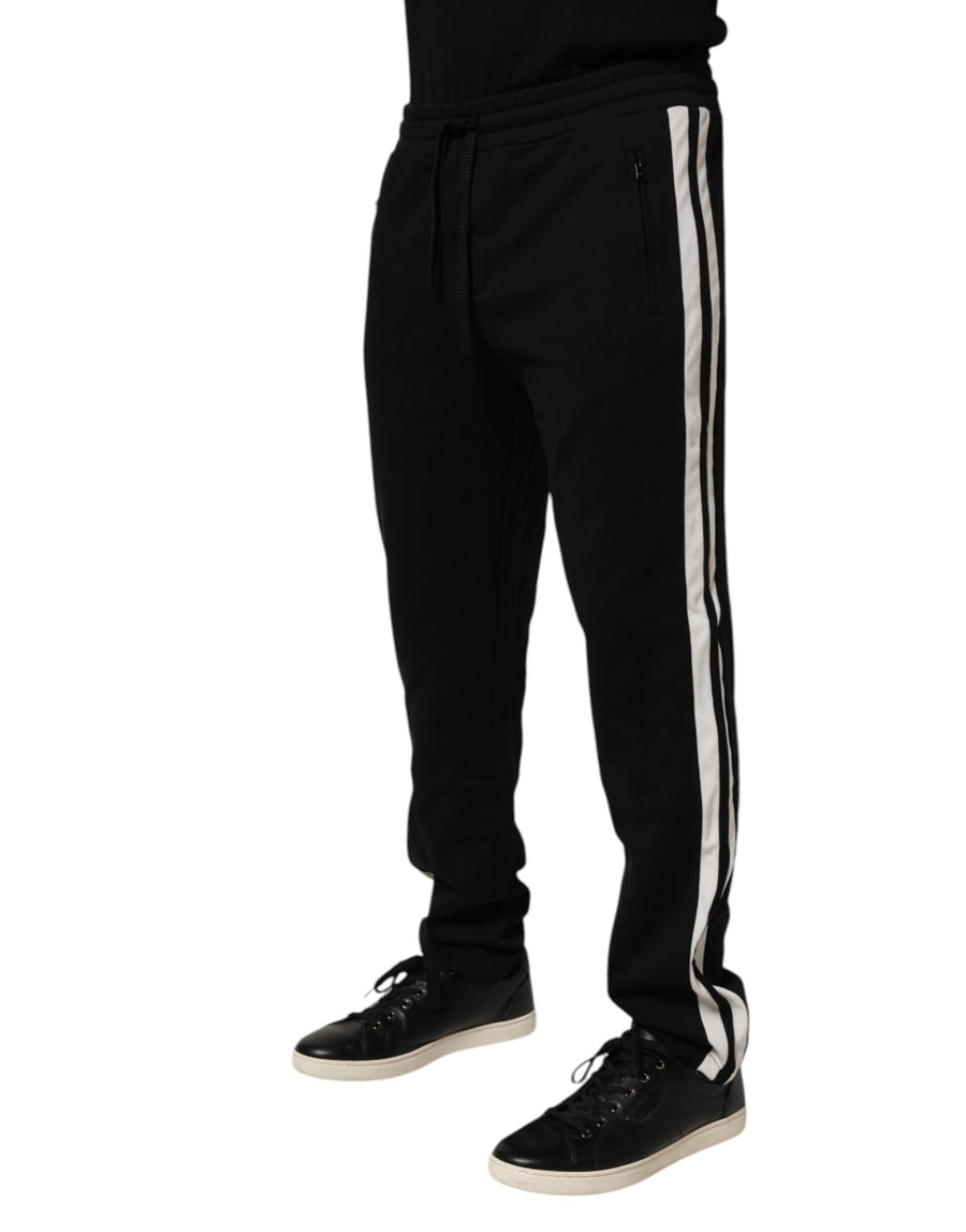 Dolce & Gabbana Black Cotton Jogger Sweatpants Trousers