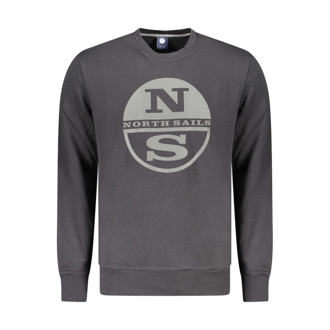 North Sails Schwarzer Baumwoll-Herren-Sweatshirt