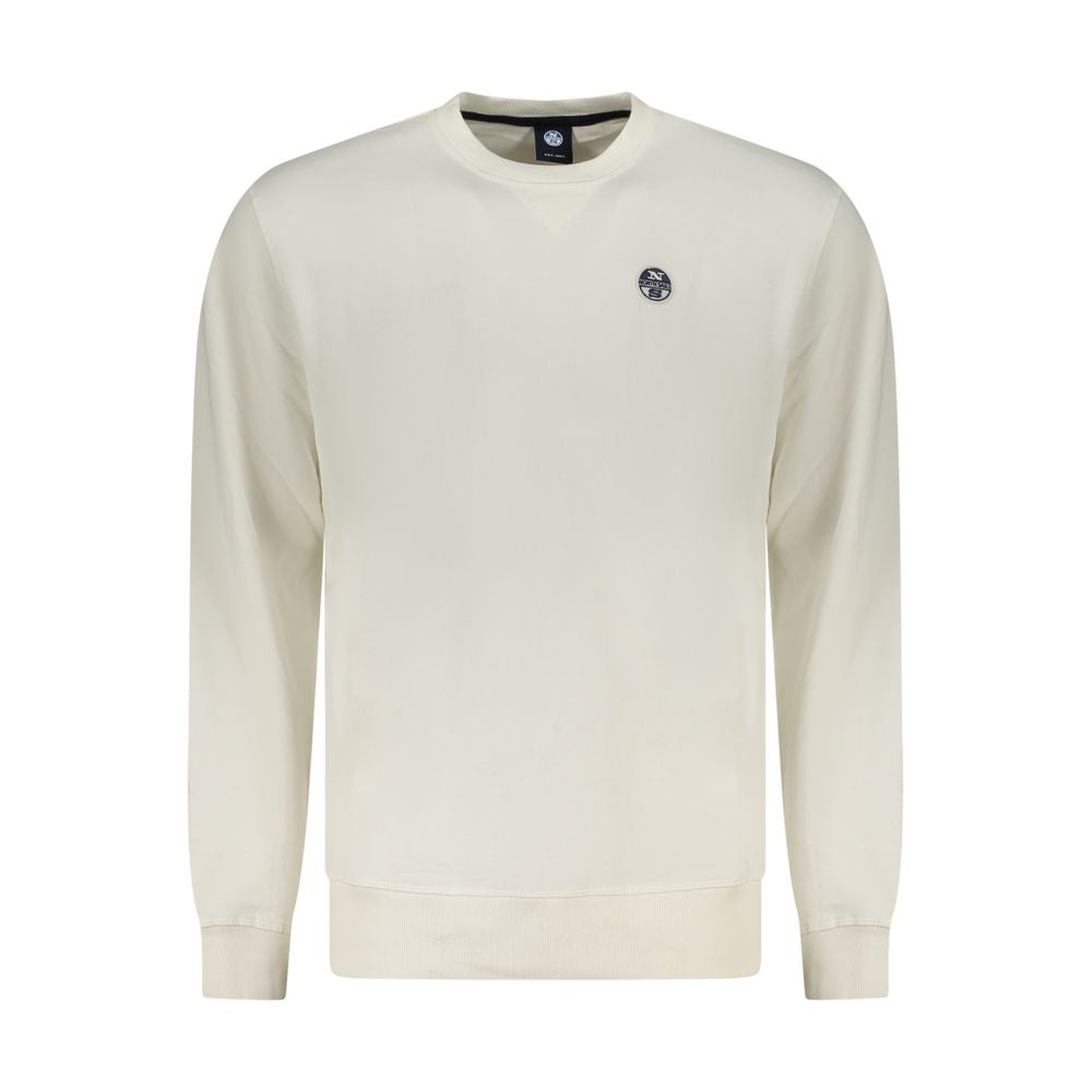 North Sails Bianco Baumwoll-Sweatshirt für Herren