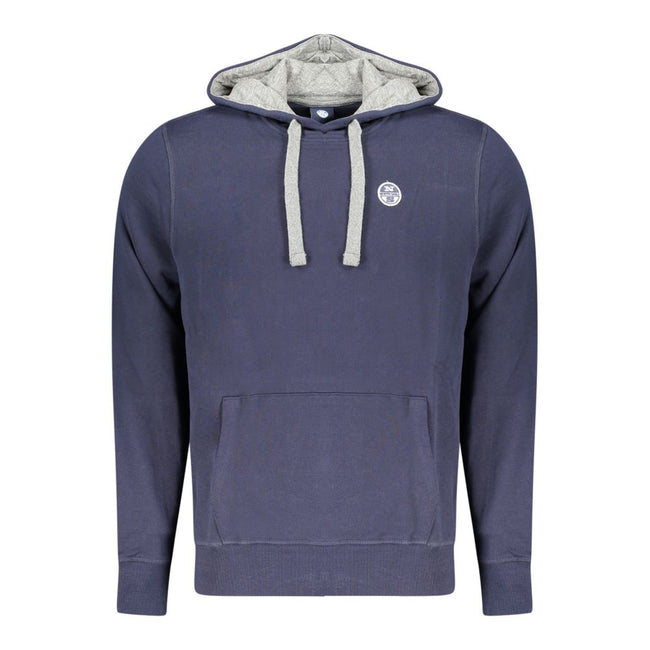 North Sails Blaues Herren-Kapuzensweatshirt aus Baumwolle