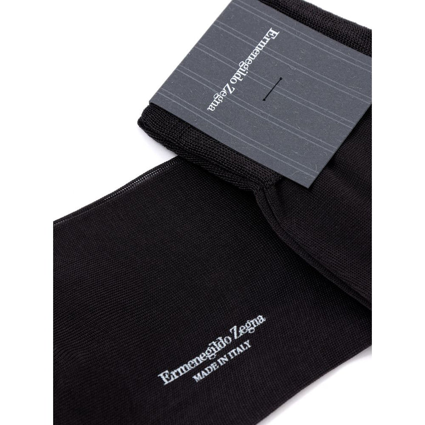 ZEGNA Graue Baumwollsocken