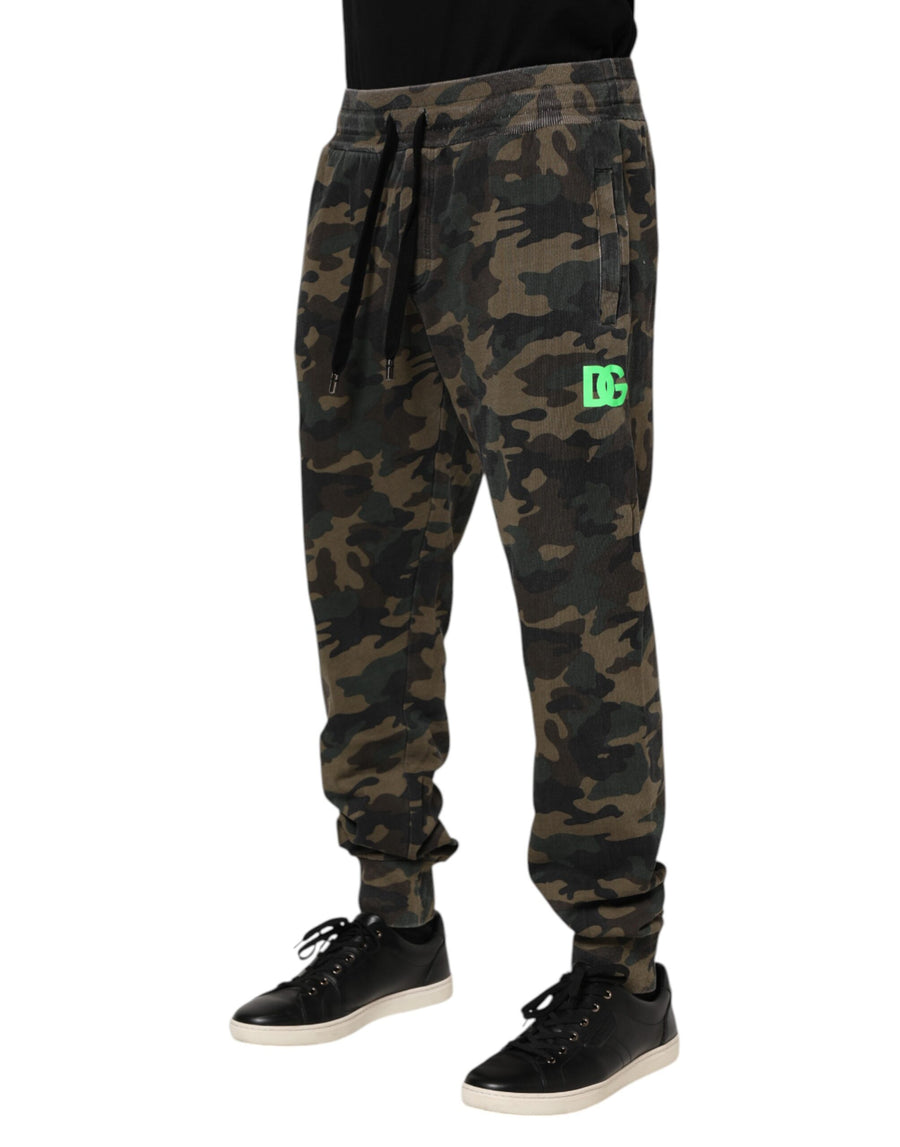 Dolce & Gabbana Multicolor Camouflage Cotton Men's Jogger Pants