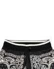 Dolce & Gabbana Schwarze Jogginghose aus Baumwolle mit Bandana-Print