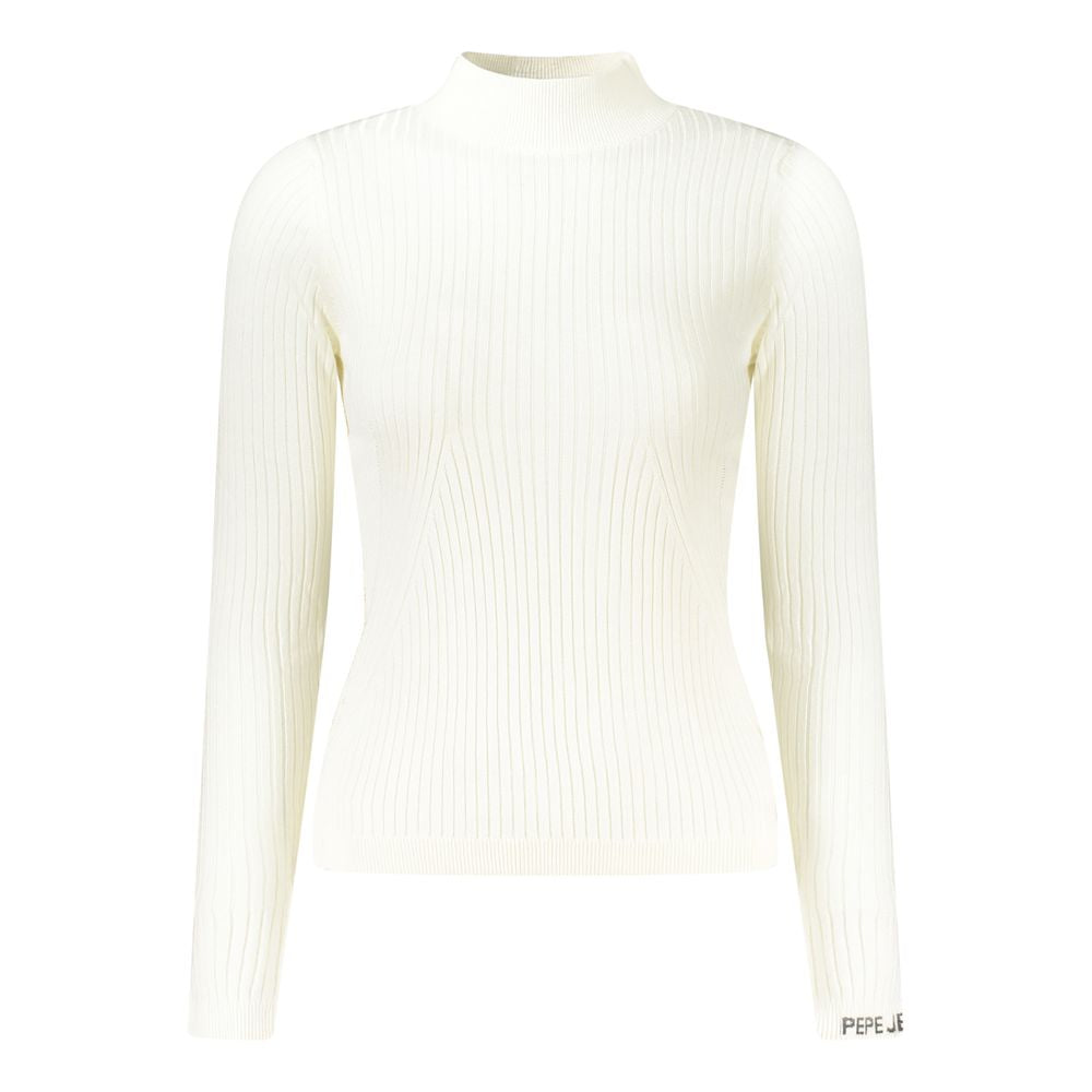 Pepe Jeans Women's White Cotton Sweater