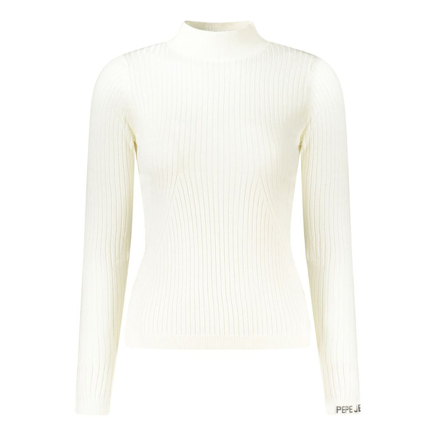 Pepe Jeans Women's White Cotton Sweater