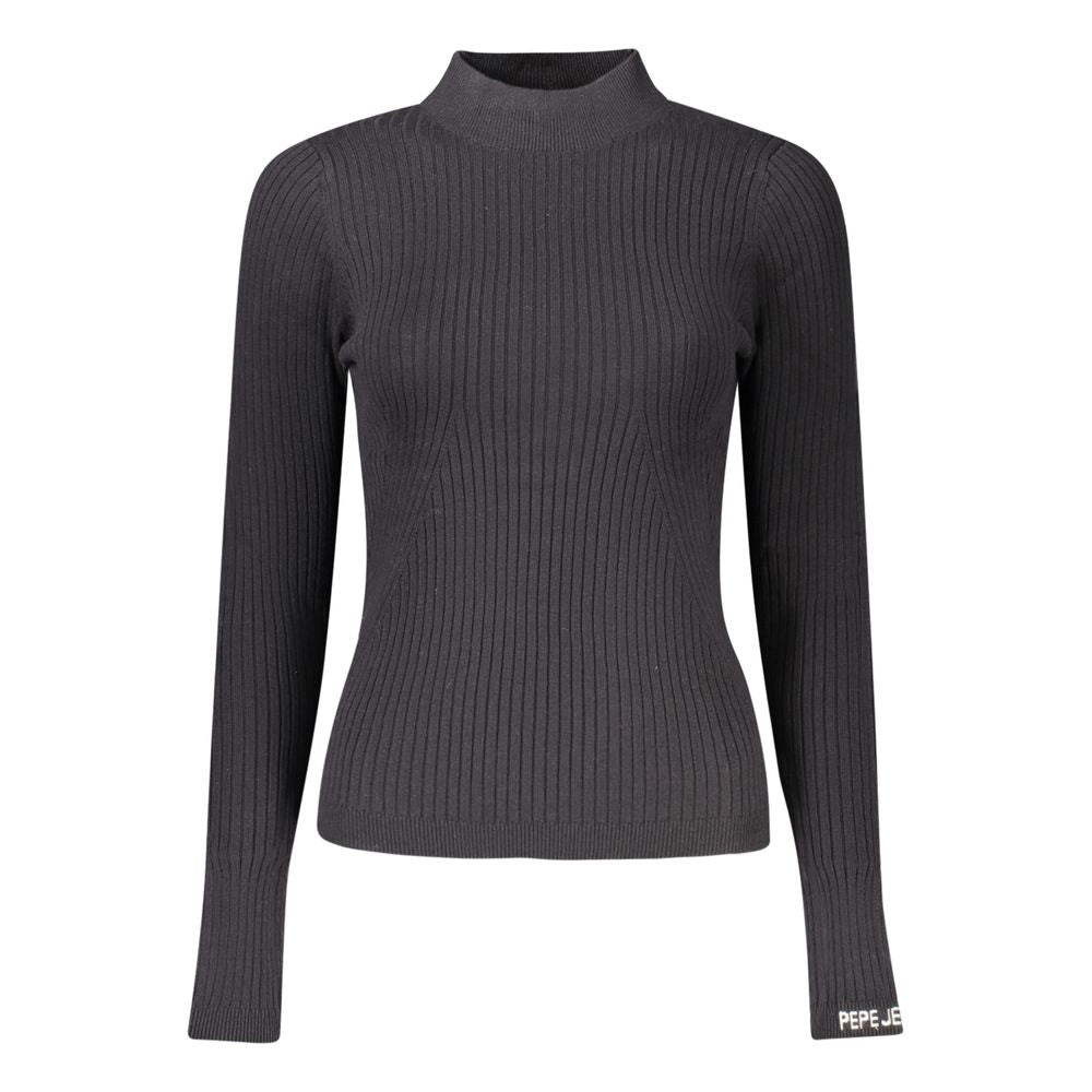 Pepe Jeans Women's Black Cotton Knit Sweater