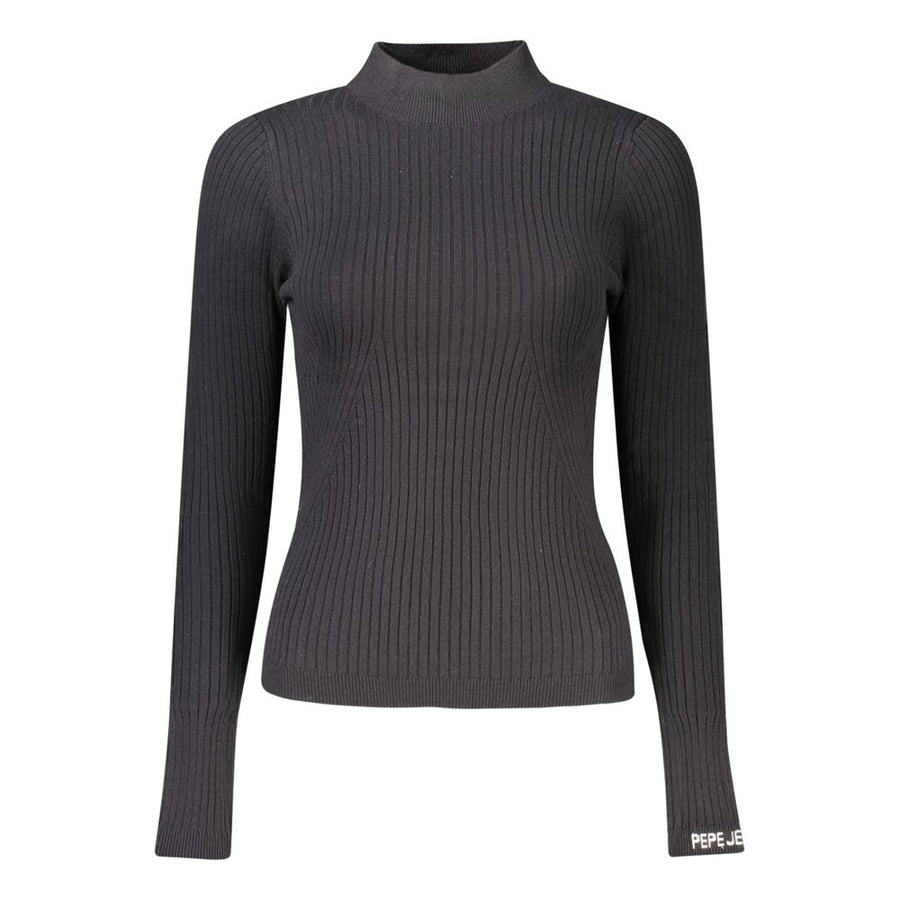 Pepe Jeans Women's Black Cotton Knit Sweater