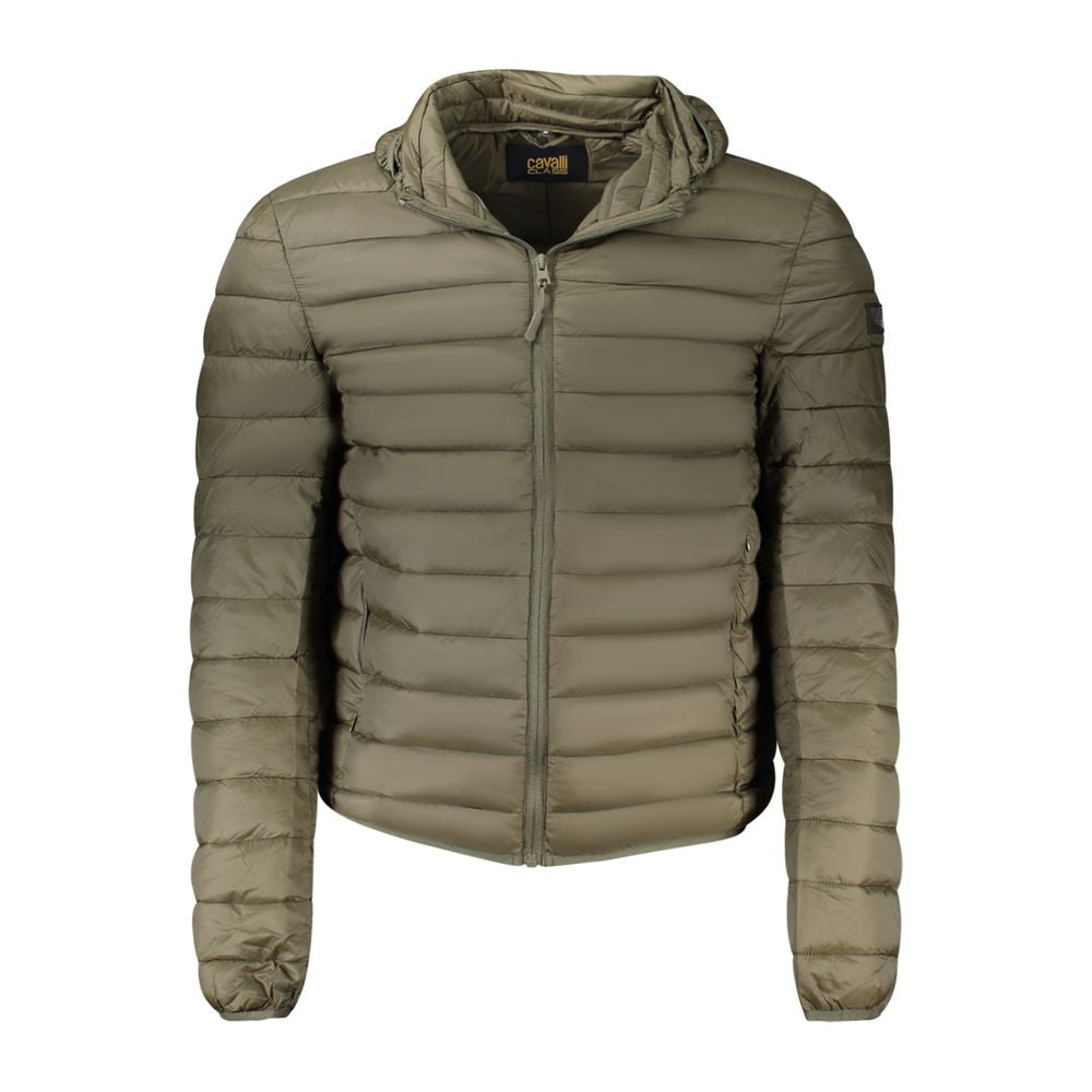 Cavalli Class Men's Jacket in Green Polyester