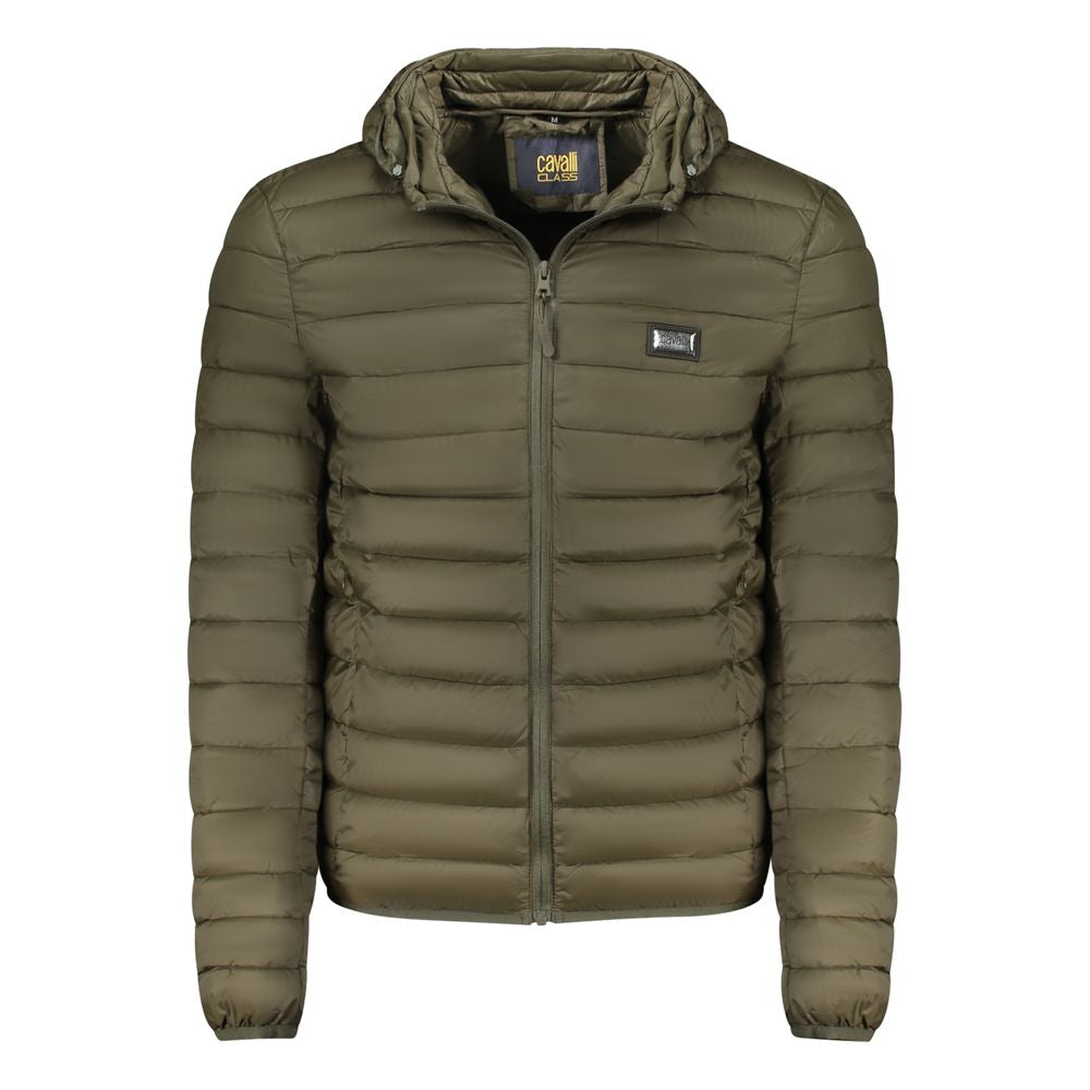 Cavalli Class Green Polyester Parka