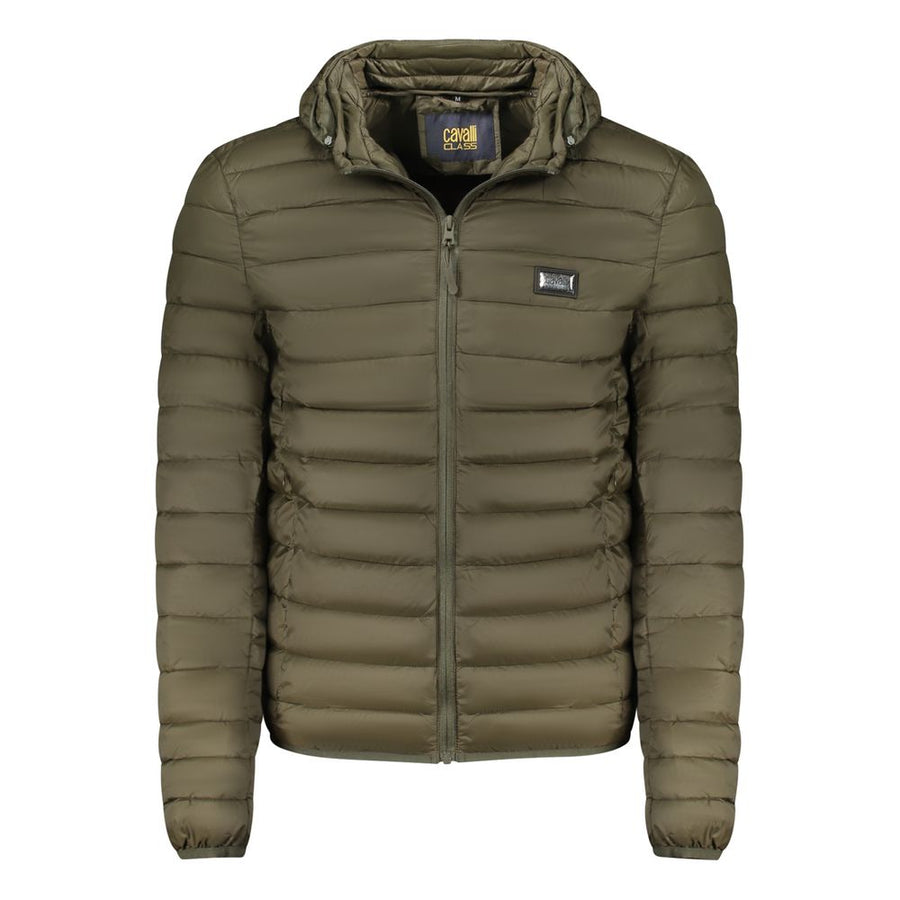 Cavalli Class Green Polyester Parka