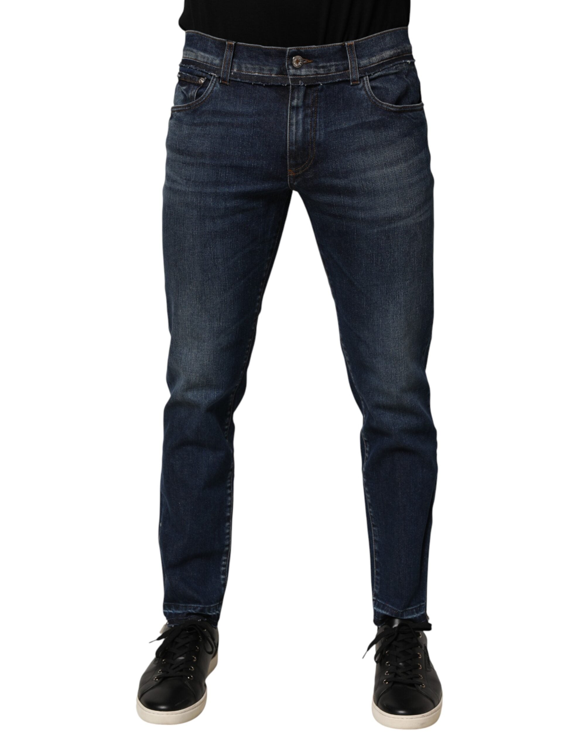 Dolce & Gabbana Stretch-Baumwoll-Jeans im Skinny-Fit für Herren in Blau