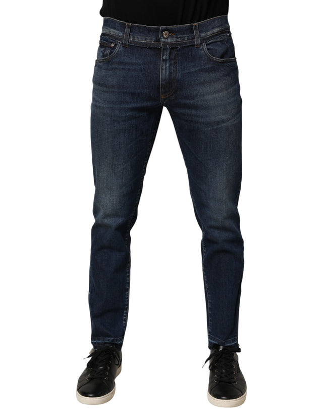 Dolce & Gabbana Stretch-Baumwoll-Jeans im Skinny-Fit für Herren in Blau
