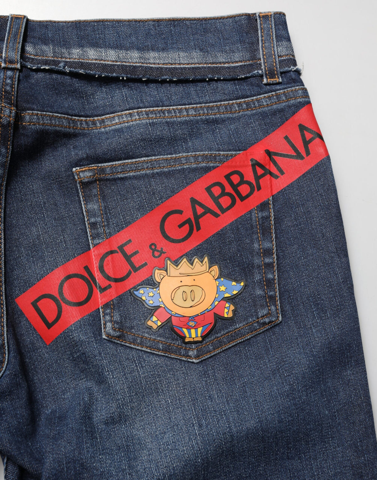 Men's Dolce & Gabbana Blue Stretch Cotton Skinny Fit Jeans