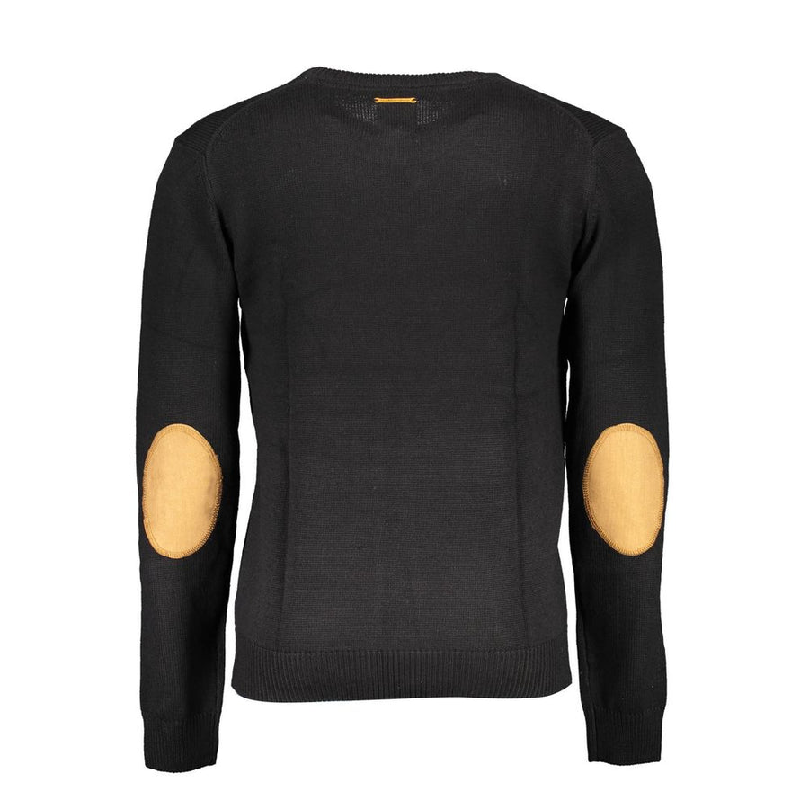 Gianmarco Venturi Schwarzer Herrenpullover aus Baumwolle