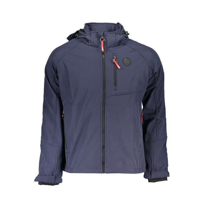 Gianmarco Venturi Blaue Herrenjacke aus Polyester