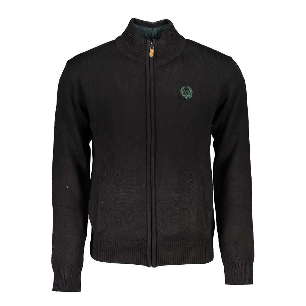Gianmarco Venturi Men's Black Cotton Cardigan