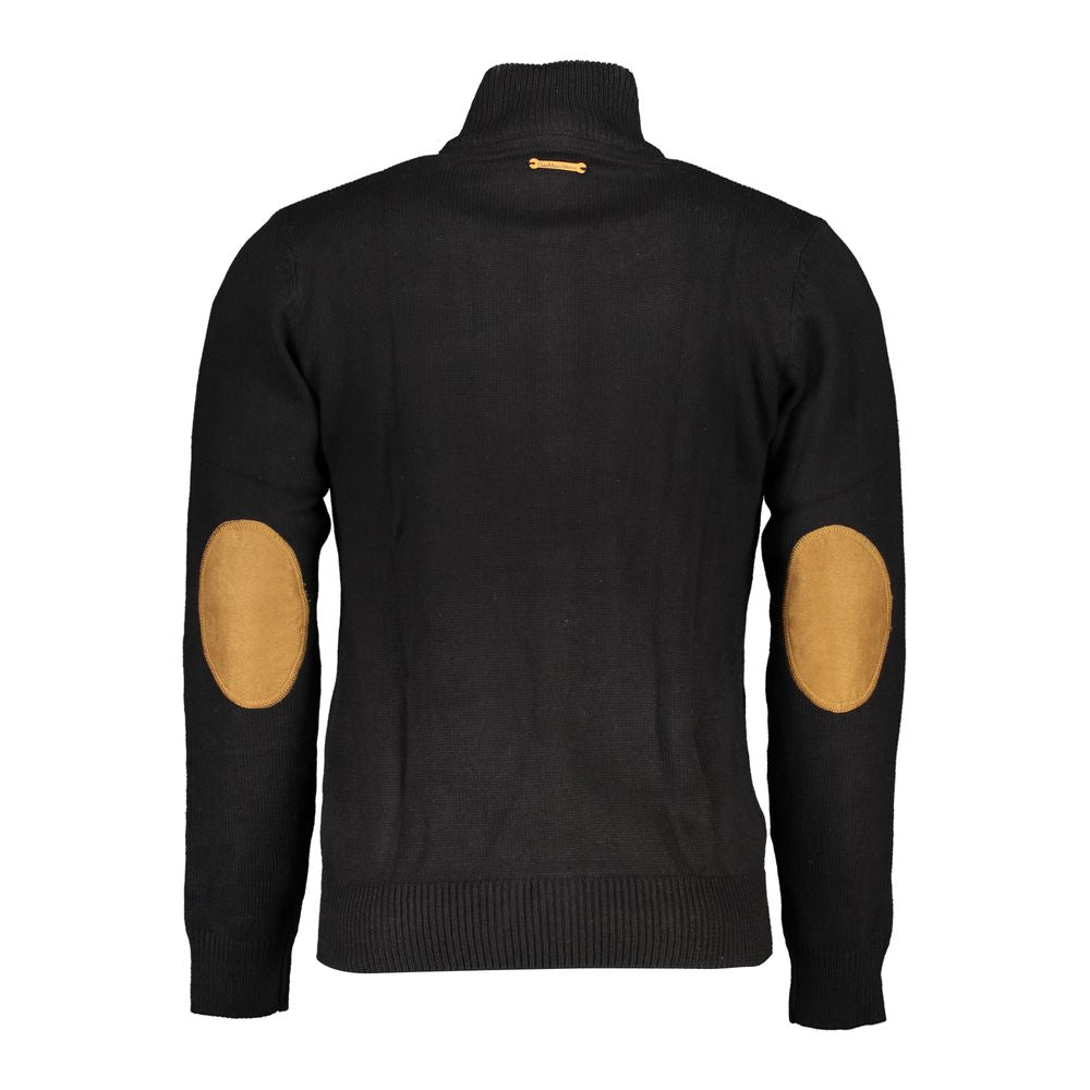 Gianmarco Venturi Schwarzer Herren-Cardigan aus Baumwolle