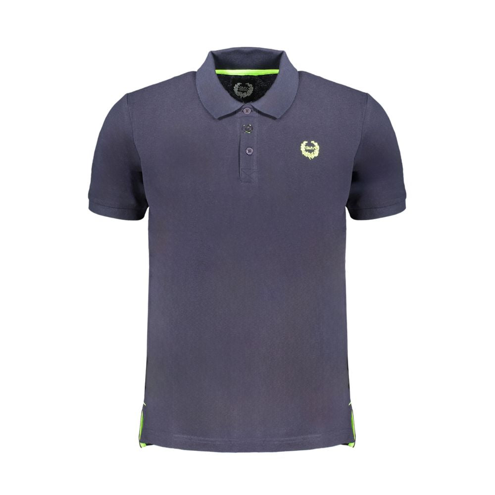 Gianmarco Venturi Men's Blue Cotton Polo Shirt