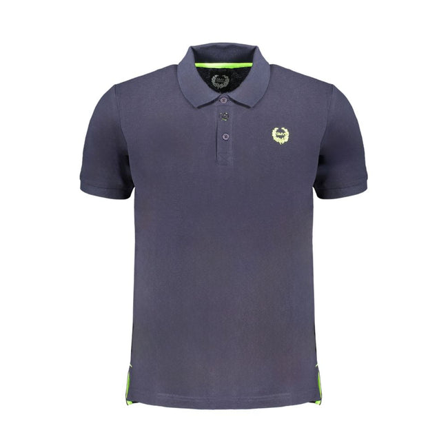 Gianmarco Venturi Blaues Baumwoll-Poloshirt für Herren