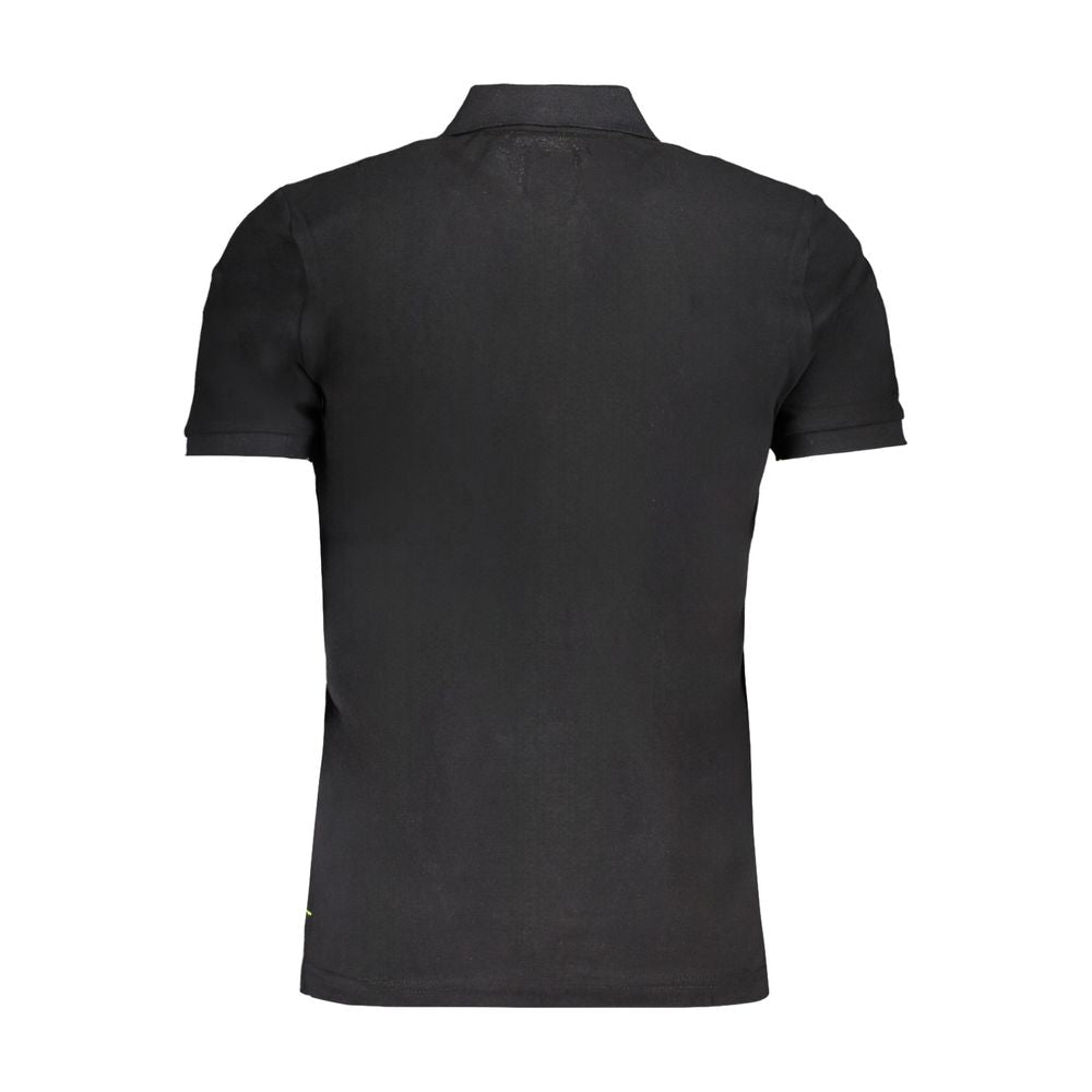 Gianmarco Venturi Men's Black Cotton Polo Shirt