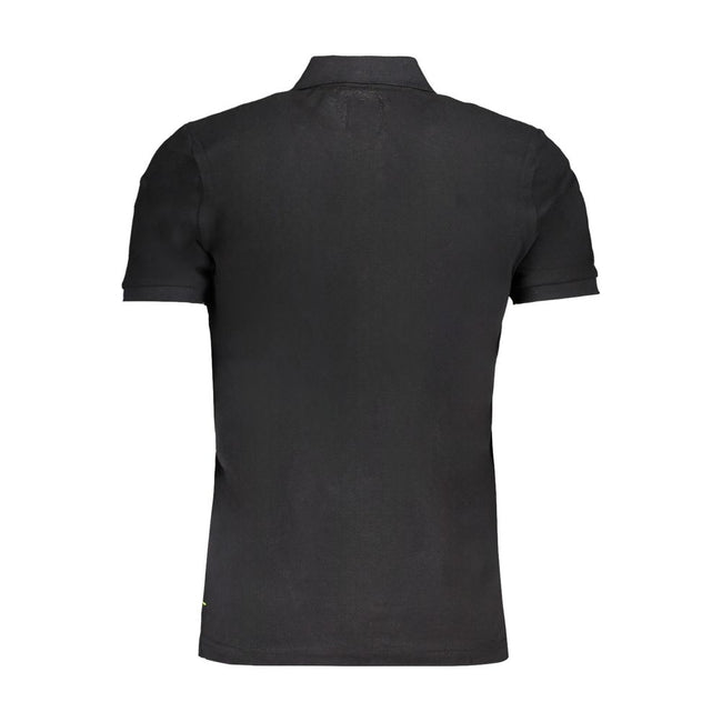 Gianmarco Venturi Schwarzes Herren-Poloshirt aus Baumwolle