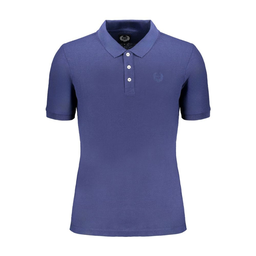 Gianmarco Venturi Blaues Baumwoll-Poloshirt für Herren