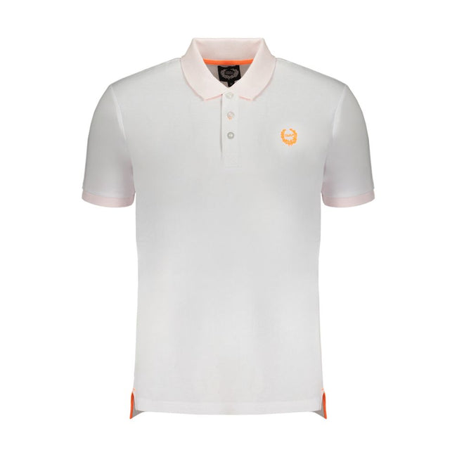 Gianmarco Venturi Weißes Poloshirt aus Baumwolle für Herren