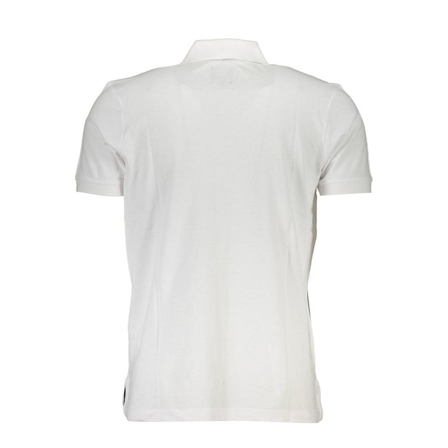 Gianmarco Venturi Bianco Baumwoll-Herrenpoloshirt