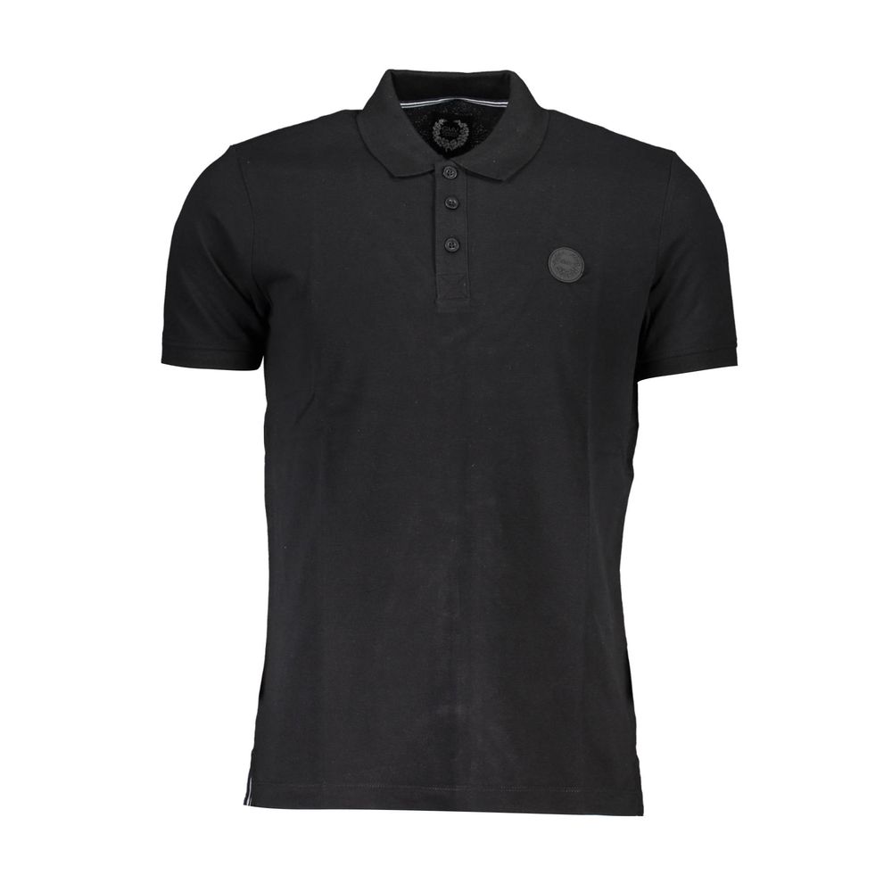Gianmarco Venturi Men's Black Cotton Polo Shirt