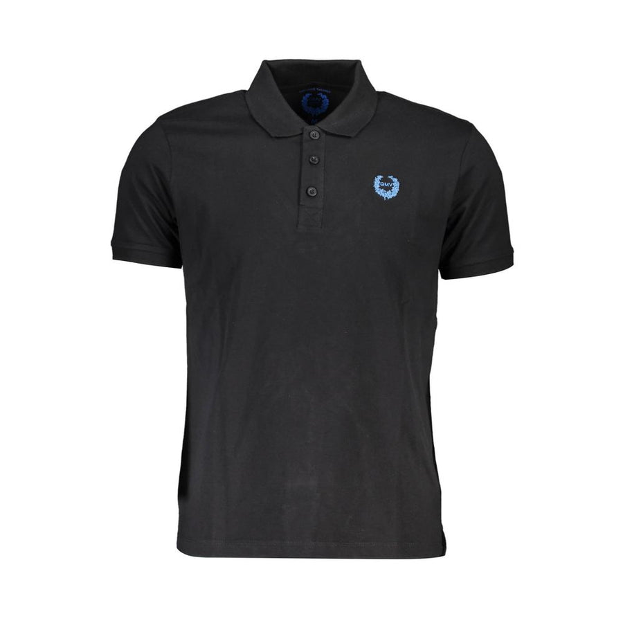 Gianmarco Venturi Men's Black Cotton Polo Shirt