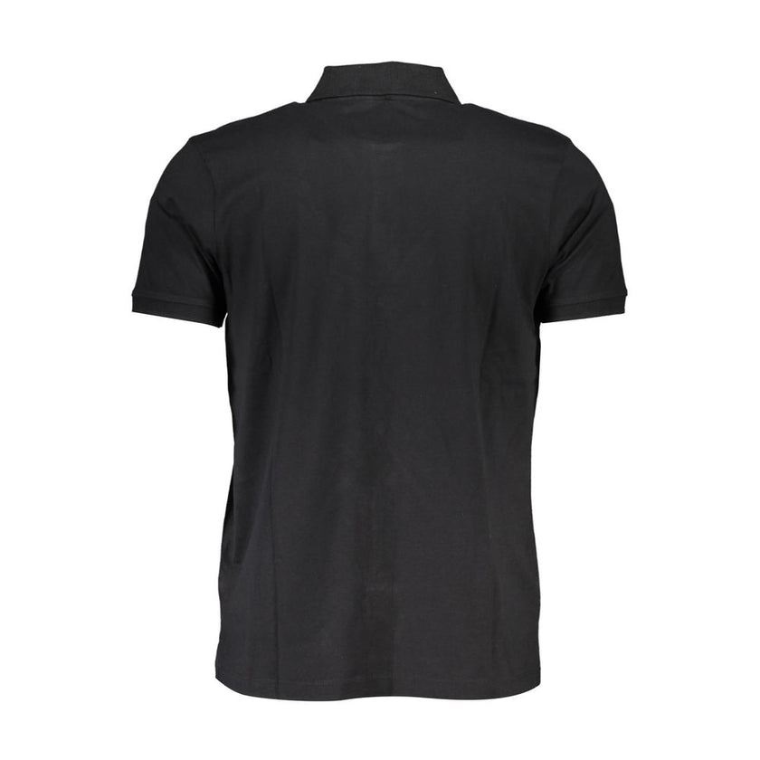 Gianmarco Venturi Schwarzes Herren-Poloshirt aus Baumwolle