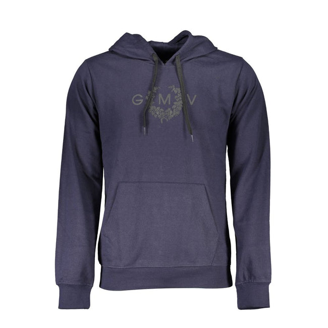 Gianmarco Venturi Blauer Baumwoll-Kapuzenpullover für Herren
