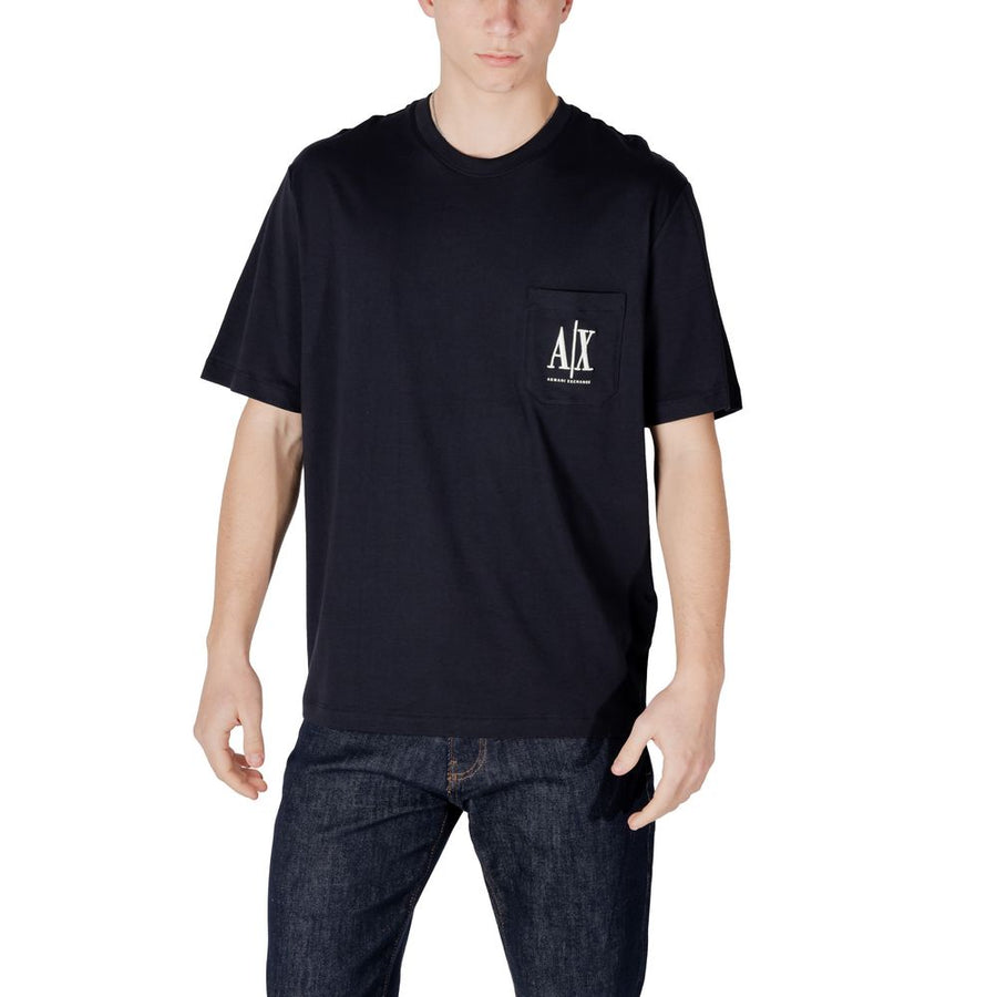 Armani Exchange Blue Cotton Sportswear T-Shirt