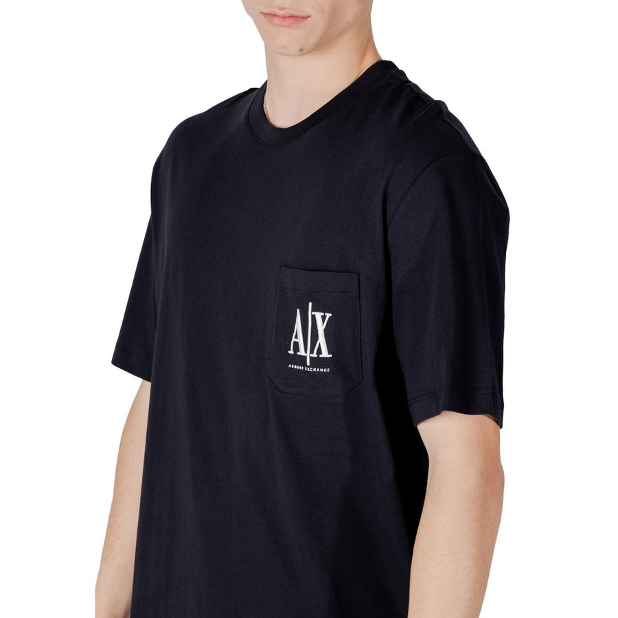Armani Exchange Blue Cotton Sportswear T-Shirt
